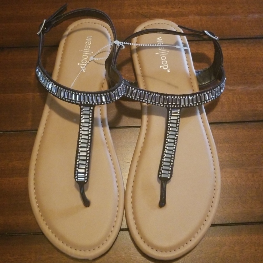 Sparkly sandals NWOT